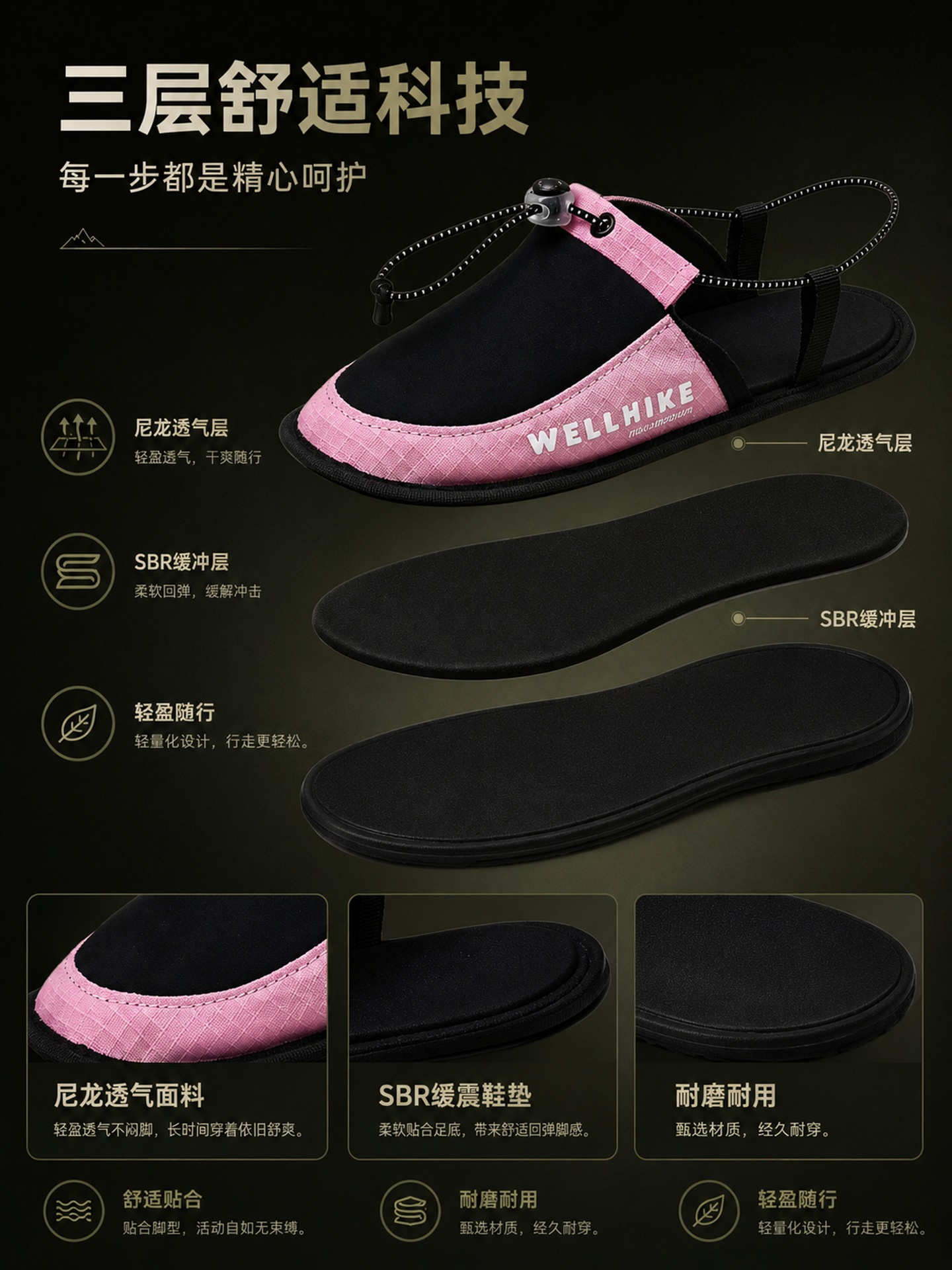 WELLHIKE 户外两穿凉拖鞋 详情图 7